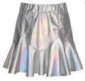 METALLIC SILVER SKIRT