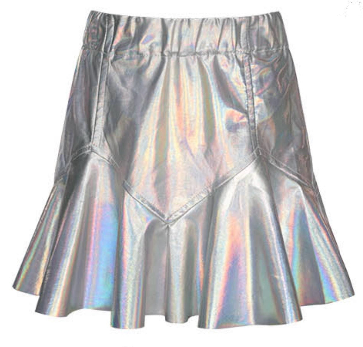 METALLIC SILVER SKIRT