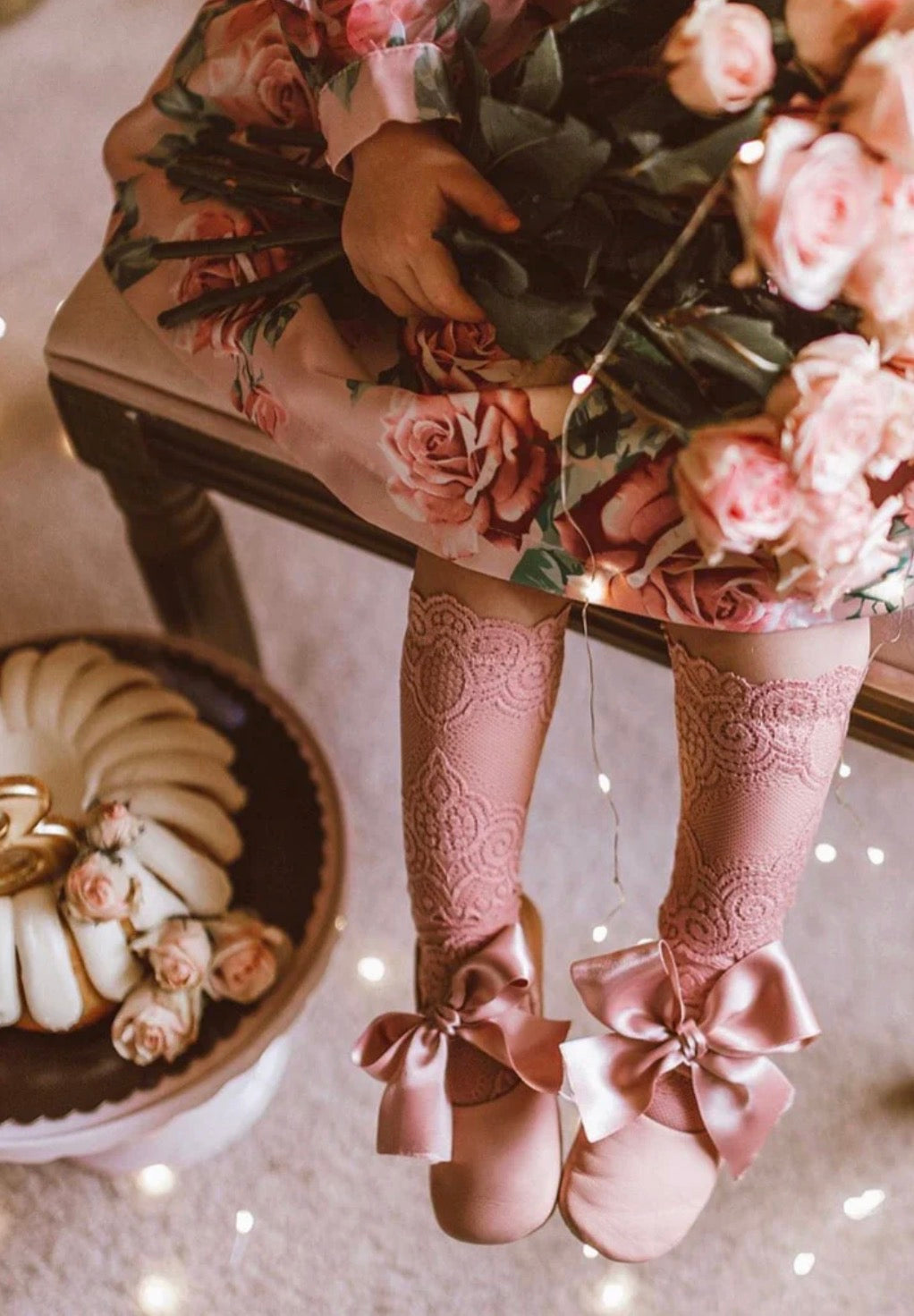 Lace pink lace soaks ( delivery 4 days)