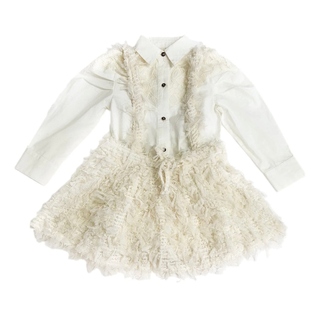 Ivory blouse skirt set