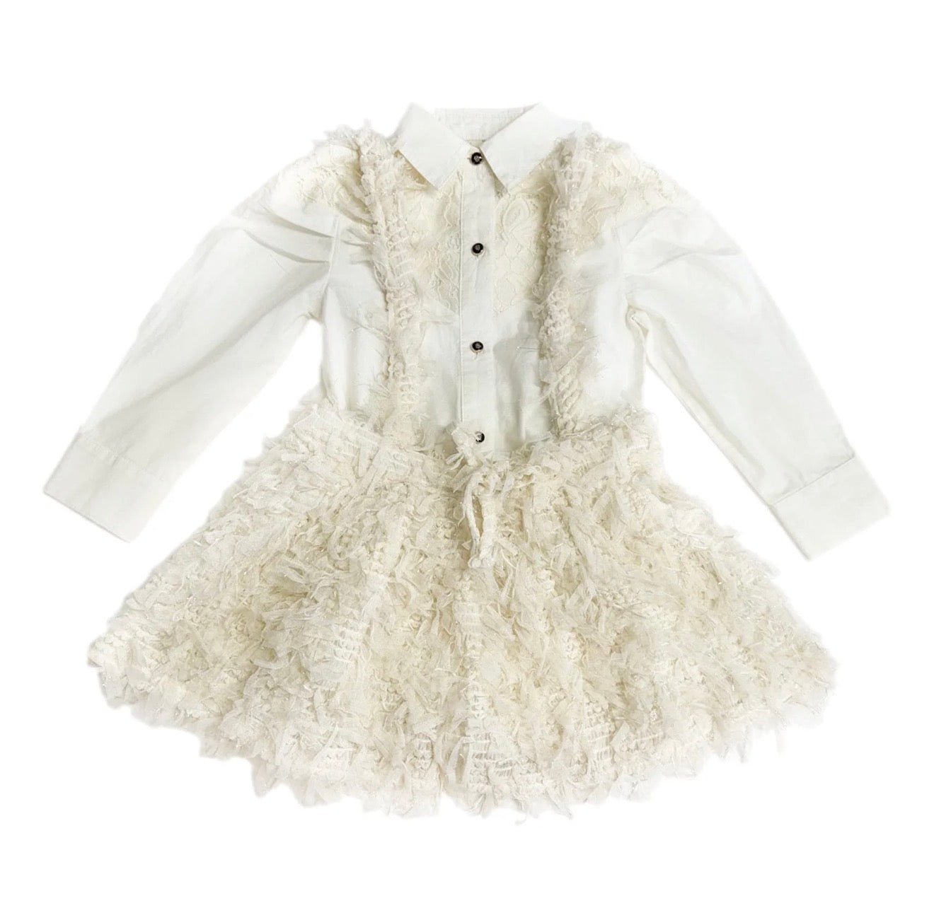 Ivory blouse skirt set