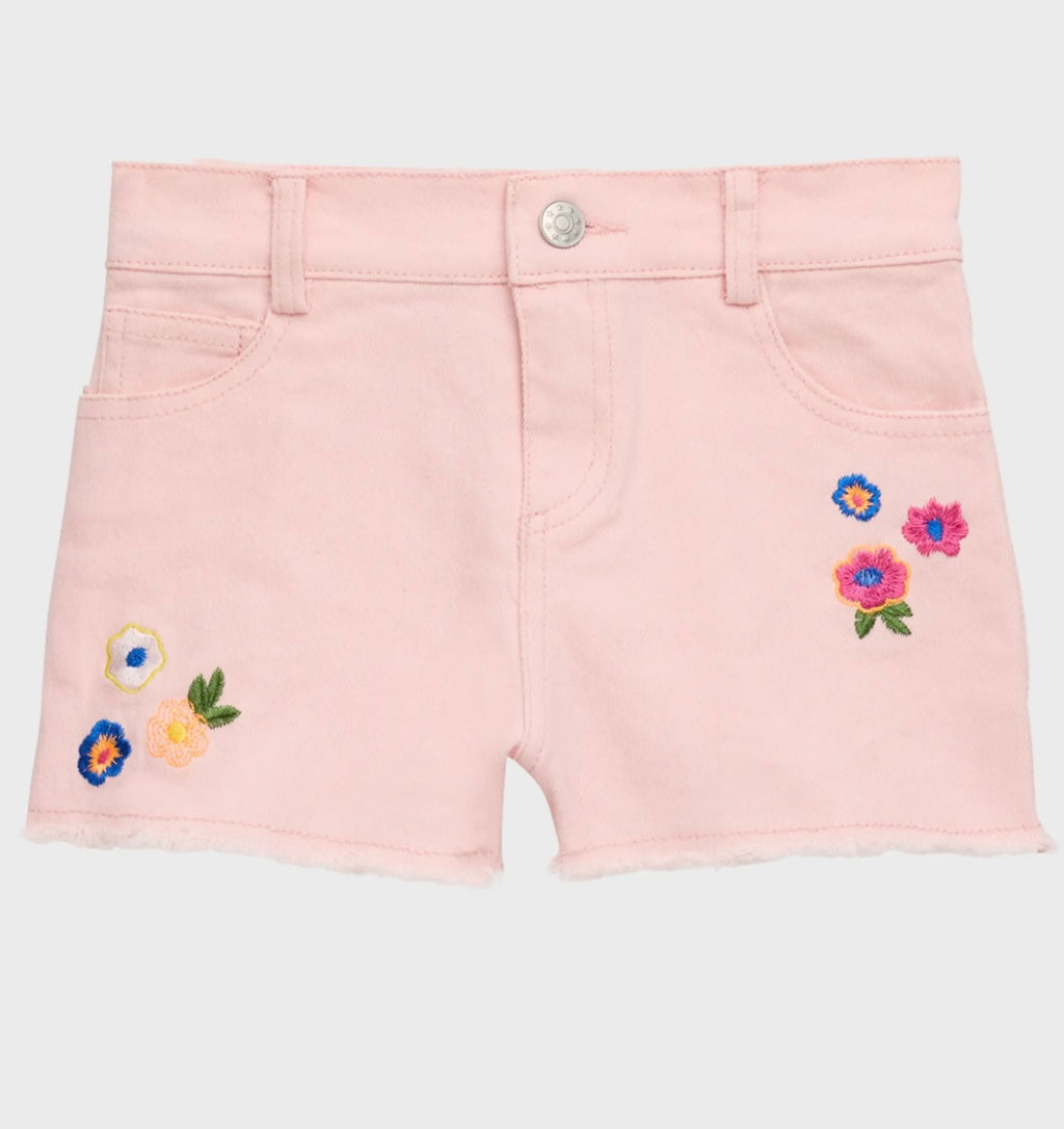 Girl's Floral Embroidered Denim SET