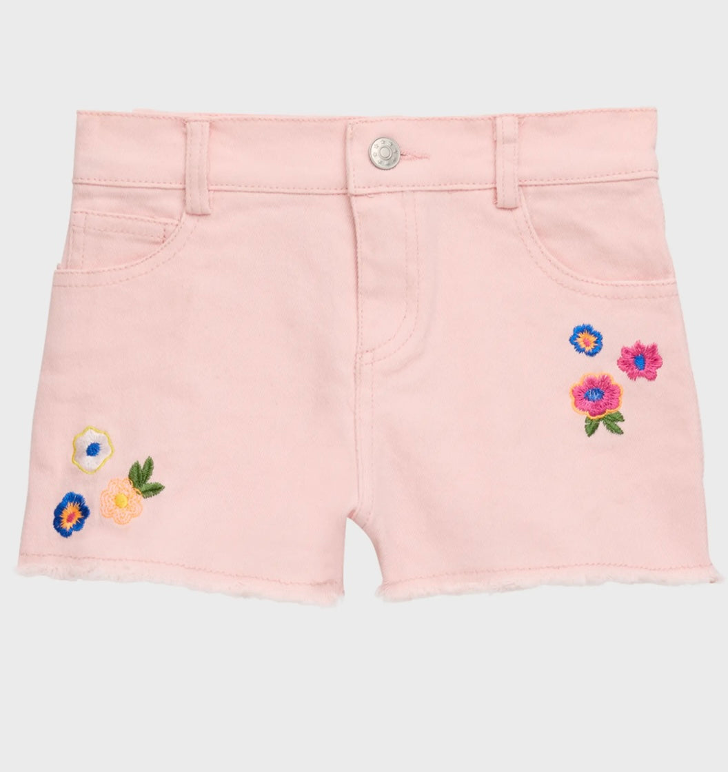 Girl's Floral Embroidered Denim SET