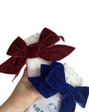 High Socks royal bow with Velvet Bows