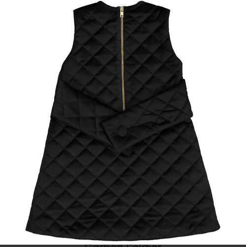Black Pinch Pinny dress
