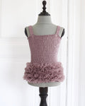 Dolly Frill top mauve