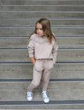 Knitted cappuccino lounge suit