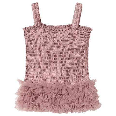 Dolly Frill top mauve